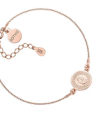 Bransoletka z różowego złota z medalionem, SOTHO