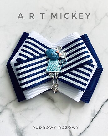 Brosza  z Myszką w stylu  Art Mickey New, Pudrowy Różowy