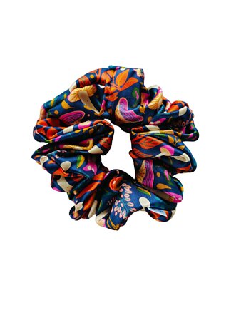 Gumka jedwabna, scrunchie, frotka magic forest MAXI