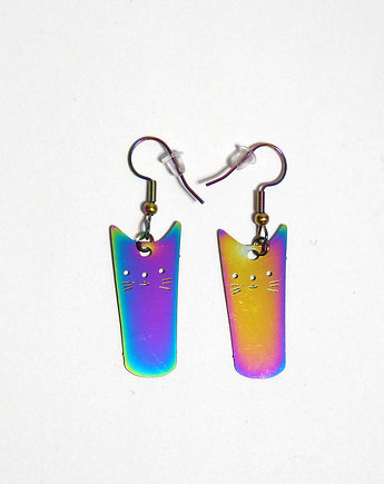 Kolekcja Starlight - kolczyki Kotki proste - stal, yenoo