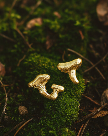 Kolczyki pozłacane Kurki, Sielava