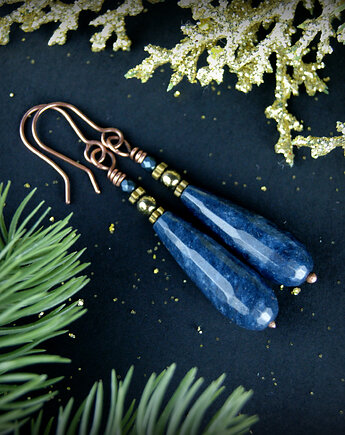 Kolczyki z jadeitem, Blue Pearl Art