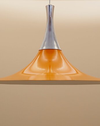 Duńska lampa wisząca z lat 60. z pomarańczowym kloszem, Przetwory design