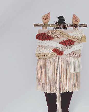 Makatka Makrama, wool and stick