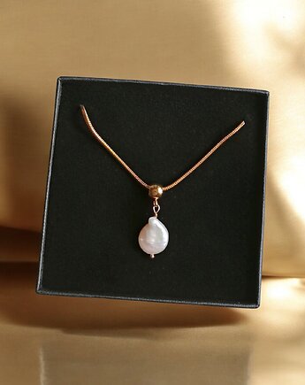 Delikatny naszyjnik z perłą : wyjątkowy prezent, kaktusia