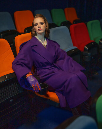 Płaszcz Bacall fioletowy, Bucle