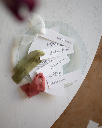 Winietki ze wstążką  zestaw 100 szt, Papel