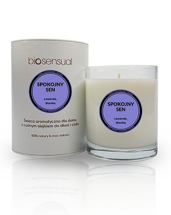 Świeca do masażu i aromaterapii SPOKOJNY SEN 200g, Biosensual