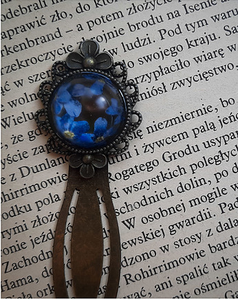 Zakładka z niezapominajkami, Figa handmade accessories
