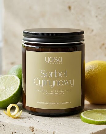 Świeca Sojowa Sorbet Cytrynowy, Yosa Candle