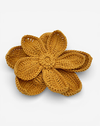 Broszka kwiat XL - miodowa, Frozen Keys