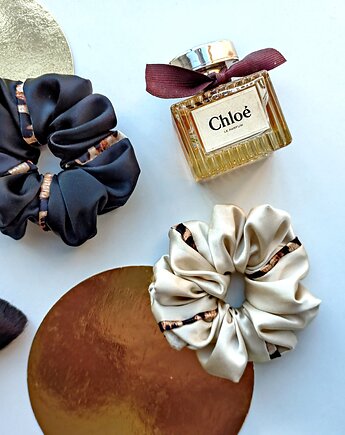Panterkowe love 2 - zestaw jedwabnych scrunchie, BARLA