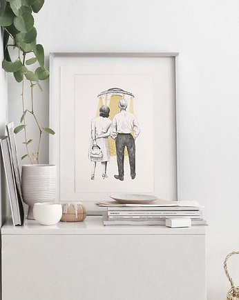 Podróż. Ilustracja tuszem i akwarelą., About Face Illustration