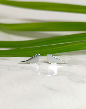 Małe Pliszki Kolczyki Srebro 925, NOBU