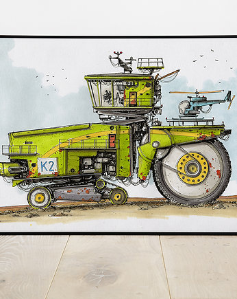 Traktor - Ogromny John Deere - Plakat na ścianę, Tiny Machinery