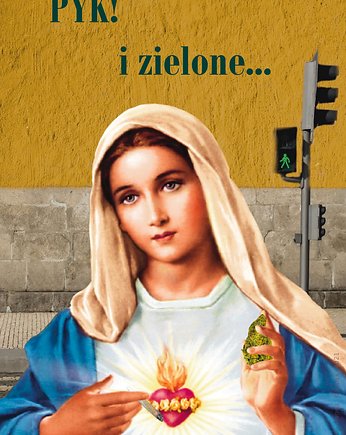 Plakat Pyk i zielone II Kolaż, Magda Rzeźniczak