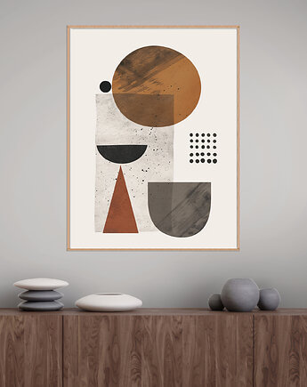 Geometria natury - Plakat, druk - Minimalizm, Boho, Loft #49, Black Sapphire Art