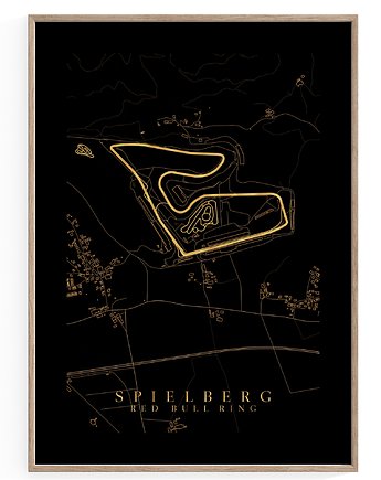 Plakat Monaco Monza Spielberg (red bull) tory F1, maps by P