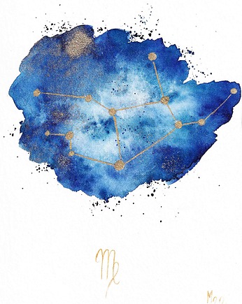 Plakat Niebo z gwiazdami w Pannie/ Znak Zodiaku PANNA, My Moment