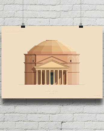 Panteon - plakat giclee art, minimalmill