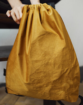 MIÓD & GINKGO velvetowy plecak, MioUnico