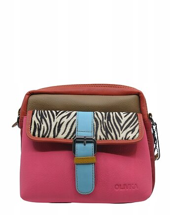 Torebka listonoszka unikatowa skórzana skóra naturalna pojemna OLIVKA, Olivka Warsaw