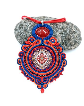 Królewski ornament naszyjnik wisior sutasz, Katrina Rossa