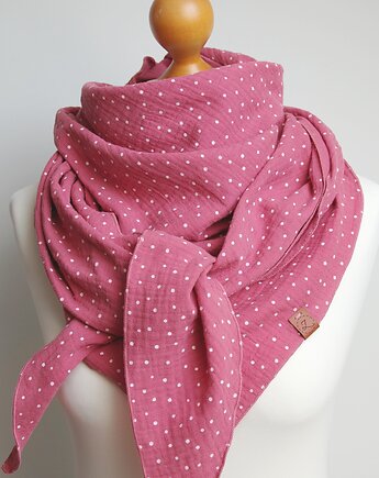 Bawełniana chusta muślinowa, modna chusta damska, Pracownia Rękodzieła Zolla