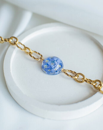 Bransoletka z niezapominajkami, nature gift