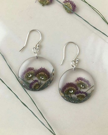 WYJĄTKOWE kolczyki z żeniszkiem meksykańskim, Giulia Gioielleria handmade