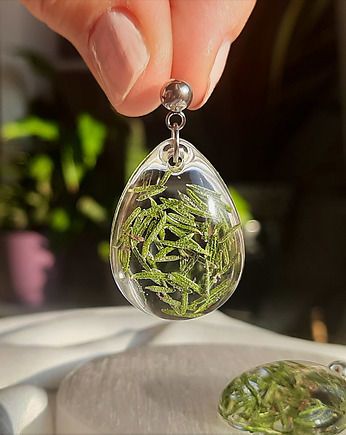 Kolczyki łezki z iglakiem, Figa handmade accessories