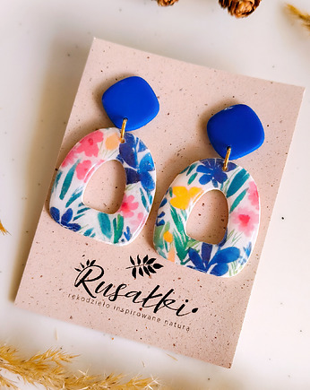 Kolczyki kwiatowym wzorem, inspirowane łąką dla wielbicielki przyrody, Dary Rusałki