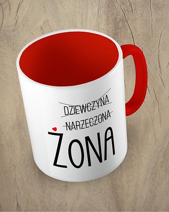 Kolorowy kubek z hasłem ŻONA - mix kolorów, Fotobloki and decor