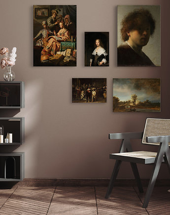 Zestaw obrazów na płótnie TAPETAMA  reprodukcja  Johannes Vermeer, TAPETAMA