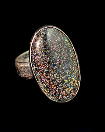 Pierścionek galaktyka- Matrix opal, Pracownia Neores