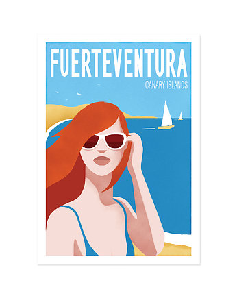 Fuerteventura, Wyspy Kanaryjskie, plakat, plaża, Galeria EMU
