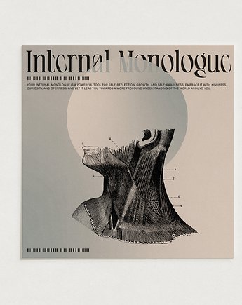 Internal Monologue / Oryginalna grafika / poster print / Gicle, Alina Rybacka
