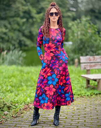 Sukienka basic - Sara Flower Power, milita nikonorov