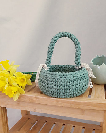 Koszyczek Wielkanocny XL (20 cm)- szałwia, Damariz