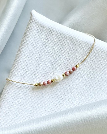 Bransoletka Rodonit z Perełką, Gleeme Jewellery