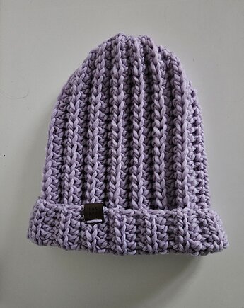 Czapka wełniana w kolorze lawendowy szron, Las i Łąka