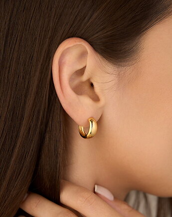 Kolczyki mini "stars" ozdobione cyrkoniami- srebro 925 pozłacane, Coccola JEWELLERY