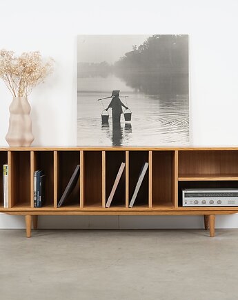 Sideboard dębowy, skandynawski design, Przetwory design