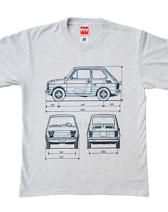 koszulka FIAT 126 MALUCH GRAY tshirt, 777 Tshirts