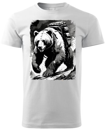 Tatra Art i niedźwiedź na górskim szlaku z plecakiem męska v2, OSOBY - Prezent dla taty