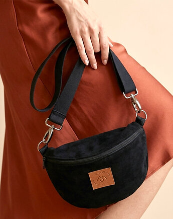 Nerka / torebka z weluru Mili Belt Bag M - czarna, Militu