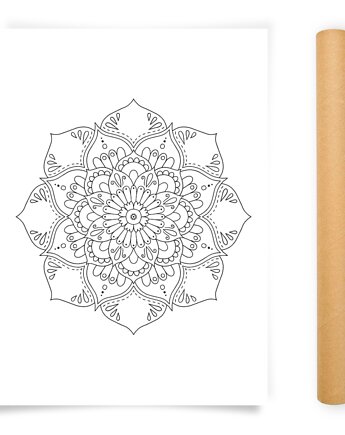 Plakat do Kolorowania Mandala 50x70cm, Anna Grunduls Design