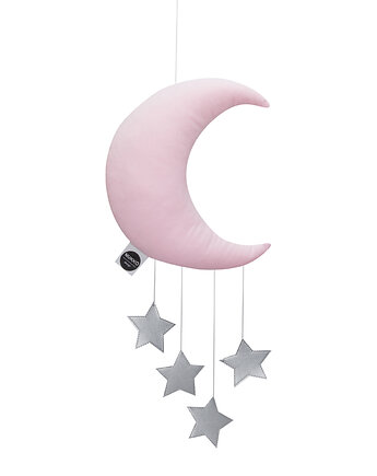 RÓŻOWY mobil księżyc Velvet, Nukko Design