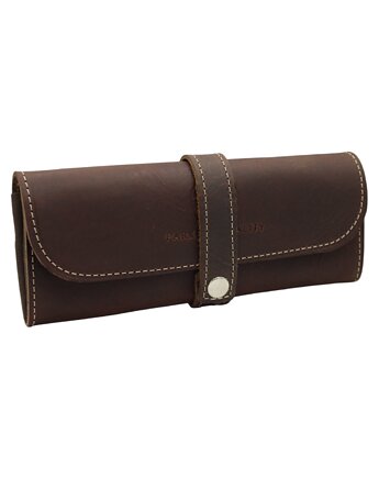 Etui na długopisy Piórnik skórzany tuba futerał Brązowy Parker Quality, Parker Quality