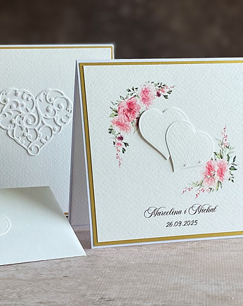 Kartka  ślubna z pudełkiem i kopertą, WP 54, Anna Art and Crafts